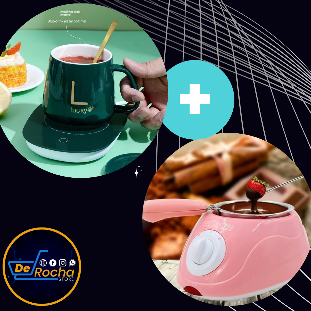 Combo taza calentadora+olla chocolate